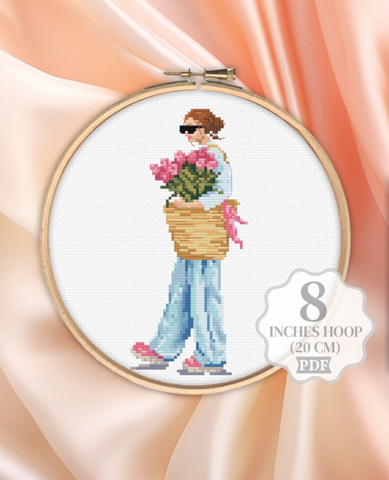 EarMakers Cute Cherry Bow Cross stitch pattern PDF, Coquette Aesthetic Trendy Small Female Girly, Spring Summer, Modern xstitch, Digital download